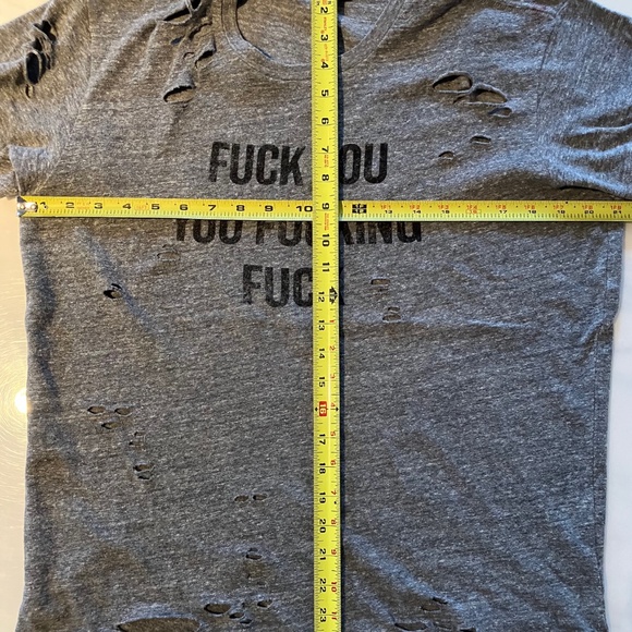 Brand-new R13 "F**k you…” Distressed Tee - Picture 5 of 5